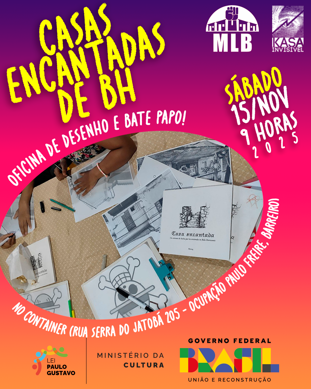 OFICINA DE DESENHO: Rabiscando casas encantadas – por Baruq