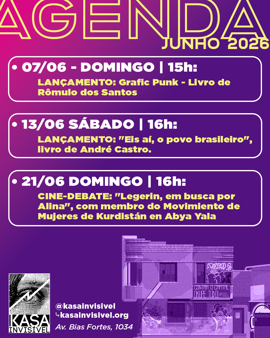 AGENDA DA KASA | Junho de 2026